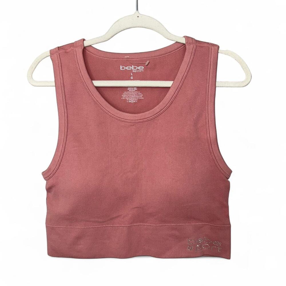 Pink bebe sport cropped